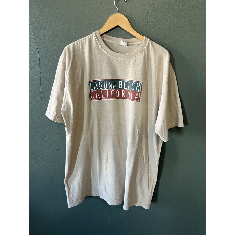 Crazy Shirts Vintage Mens Brown Short Sleeve Laguna Beach Shirt Size 2XL